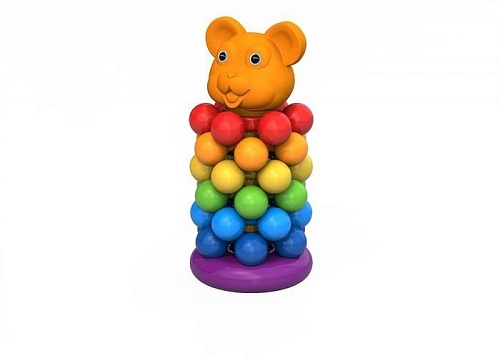 Развивающая игрушка Нордпласт Пирамидка-звездочка Медведь 429