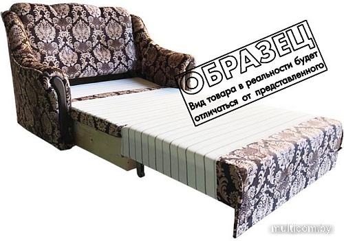 Диван Асмана Виктория чебурашка 100 (рогожка вензель коричневый)