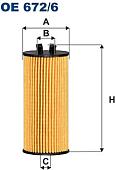 Масляный фильтр Filtron OE672/6