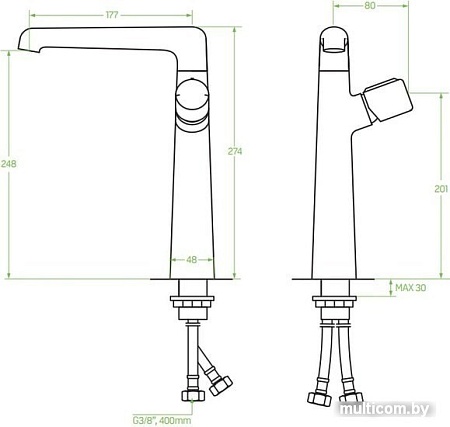 Смеситель Laveo Pretto BAO 725D
