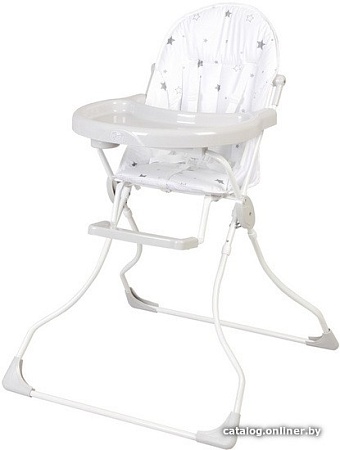 Высокий стульчик Polini Kids 252 (звездное сияние, белый/серый)