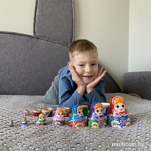 Развивающая игра Брестская Матрешка Разноцветная радужная (набор 7 шт)