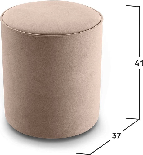 Пуфик Mio Tesoro 132 (бежевый Velutto 05)