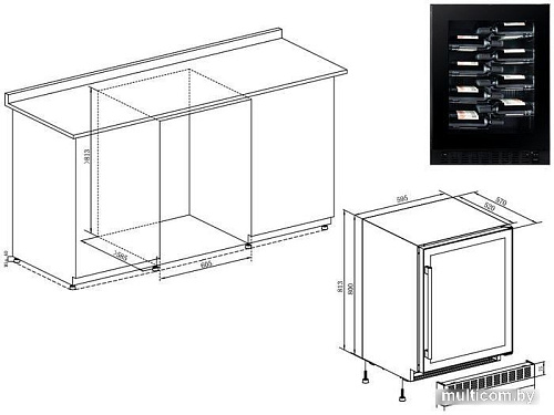 Винный шкаф Temptech CPROX60SX