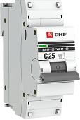 Выключатель автоматический EKF PROxima ВА 47-100 1P 25А (C) 10kA mcb47100-1-25C-pro