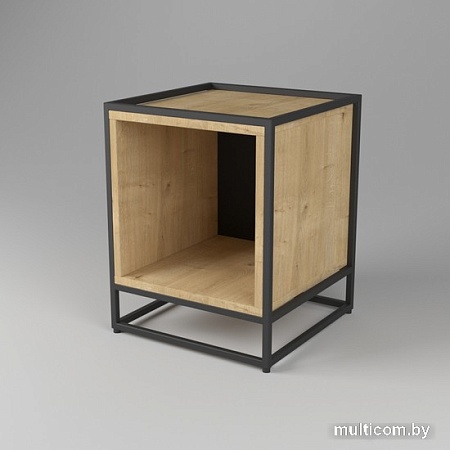 Тумба Дабер 001 ТП1.0.2.14 (черный/дуб гамильтон натуральный)