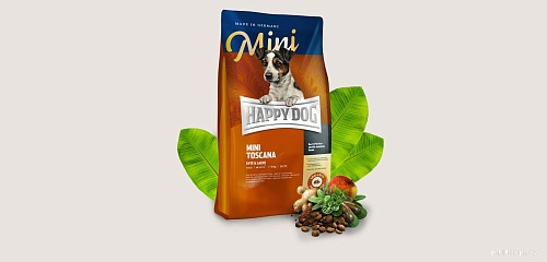 Сухой корм для собак Happy Dog Mini Toscana. Утка и лосось 61300 10 кг