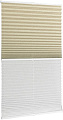 Плиссе Delfa Walnut СПШ-3405/3504 Basic Transparent (48x160, бежевый/белый)