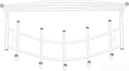 Вешалка для одежды Nika Премиум-4 (белый)