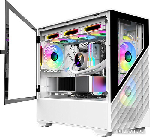 Корпус 1stPlayer DK D7 D7-WH-3F1-W