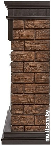 Портал Firelight Bricks Wood 30 (камень темный, шпон венге)