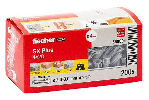 Fischer SX Plus 4X20 568004 (200 шт)