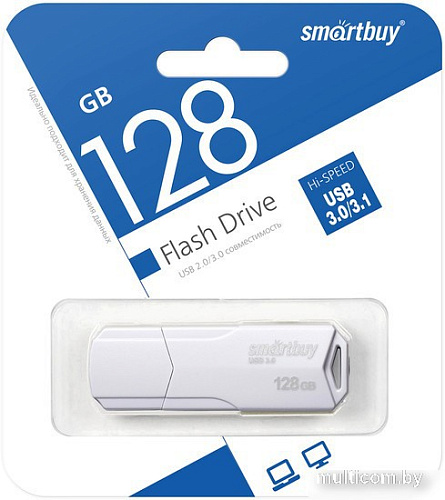 USB Flash SmartBuy Clue 3.0 128GB (белый)