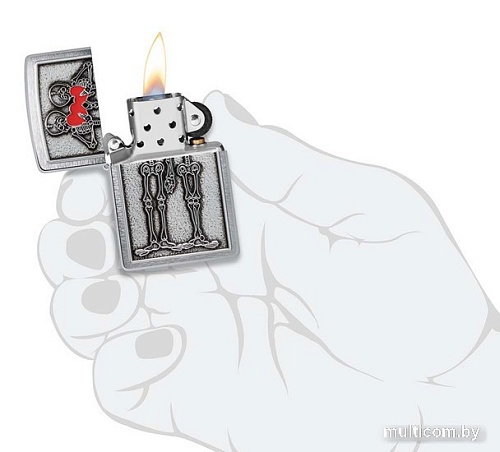 Зажигалка Zippo Couple Love Brushed Chrome 48688