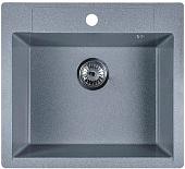 Кухонная мойка Marblan Cubi (серебристый, с сифоном)