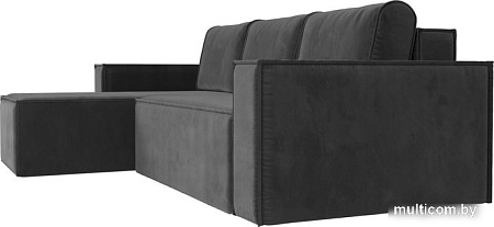 Угловой диван Mebelico Куба угловой 108648 (левый, БНП, велюр, серый)