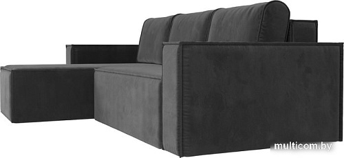 Угловой диван Mebelico Куба угловой 108648 (левый, БНП, велюр, серый)