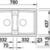 Кухонная мойка Blanco Lexa 8 (серый беж) 524967