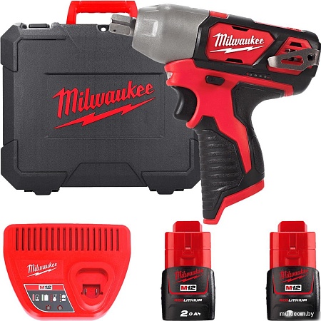 Гайковерт Milwaukee M12 M12BIW12-202C 4933447133 (с 2-мя АКБ, кейс)