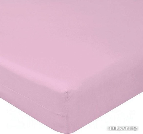 Постельное белье Luxsonia Сатин на резинке 160x200 Мр0001 (розовый)