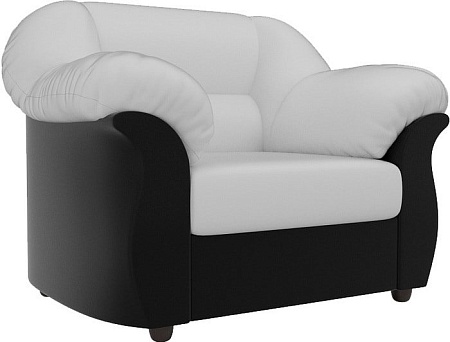 Интерьерное кресло Лига диванов Карнелла 105850 (экокожа, белый/черный)