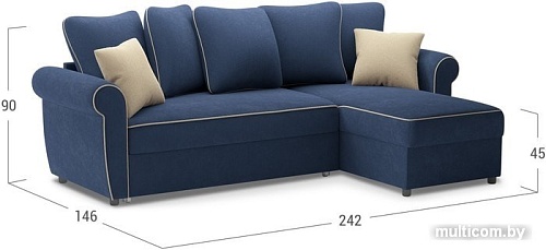 Угловой диван Moon Trade Гамбург 123 002265 (синий)