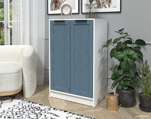 Тумба Интерлиния Концепт Тренд КТ-Т64 (белый платинум/дуб лазурный)