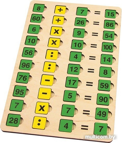 Развивающая игра Десятое королевство Большая деревянная Арифметика 00795
