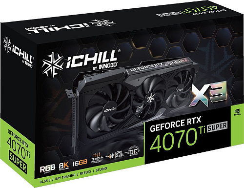 Видеокарта Inno3D GeForce RTX 4070 Ti Super iChill X3 C407TS3-166XX-186148H