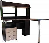Компьютерный стол Компас мебель КС-003-25 (венге темный/дуб молочный)