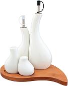 Набор для масла и уксуса с солонкой и перечницей Elan Gallery Айсберг 540080