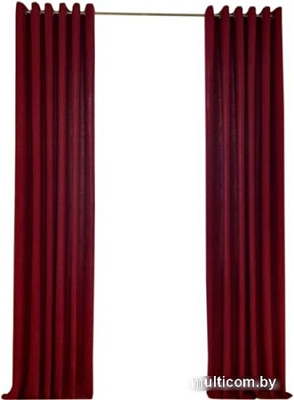 Комплект штор Модный текстиль Канвас 03L 112MTKANVASMO2-3 2.5x4.2 (2шт, марсала/серебряный матовый)