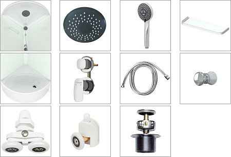 Душевая кабина Domani-Spa Eco Simple 99 High 90x90 DS01Sm99HBT00-V1.2