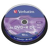 DVD-R диск Verbatim Double Layer 8.5Gb 8x Verbatim 10 шт. CakeBox 43666