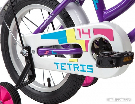 Детский велосипед Novatrack Tetris 14 2020 141TETRIS.VL20 (фиолетовый/белый)