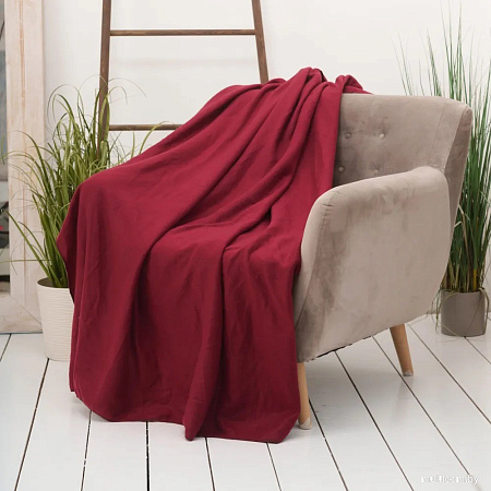 Плед Casa Conforte London Basic 130x170 6154719 (бордовый)