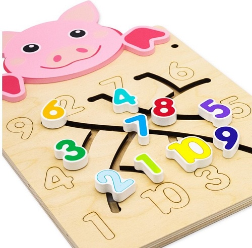 Бизиборд Alatoys Настенная бизидоска Свинка ББ604