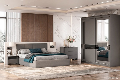 Комод Mio Tesoro Камелия 1К 3 ящика (графит серый)