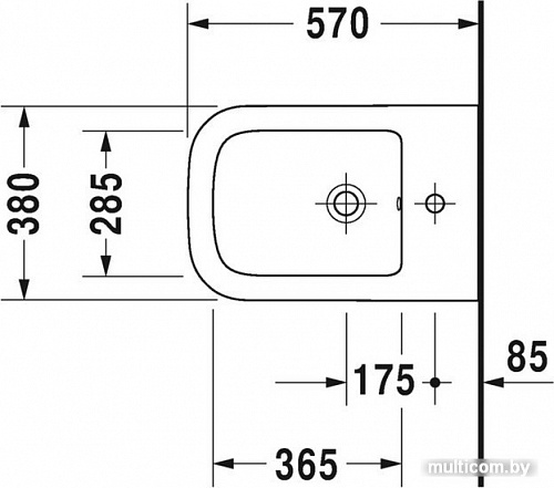 Биде Duravit P3 Comforts [2268150000]
