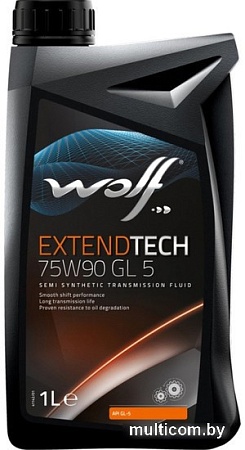 Трансмиссионное масло Wolf ExtendTech 75W-90 GL 5 1л