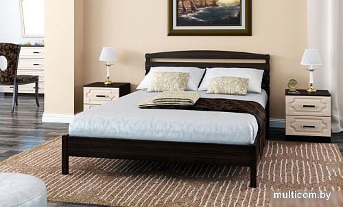 Кровать Bravo Мебель Камелия-1 200x160 (венге, основание металл)