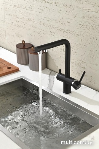 Смеситель Paulmark Serpentine Se213222-401 (черный/антрацит)