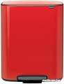 Brabantia Bo Pedal Bin 2 x 30 л (пламенно-красный)