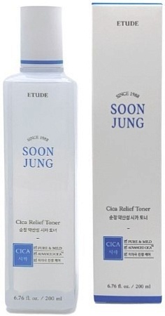 Etude House Тонер для лица Soon Jung Cica Toner (200 мл)