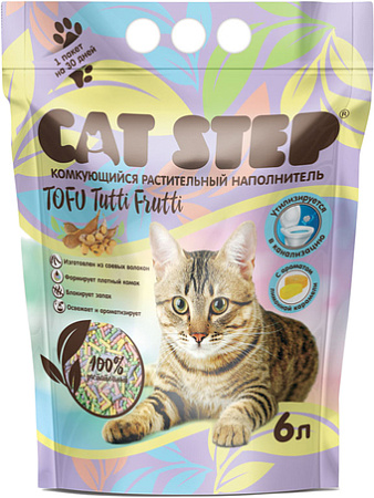 Наполнитель для туалета Cat Step Tofu Tutti Frutti 6 л