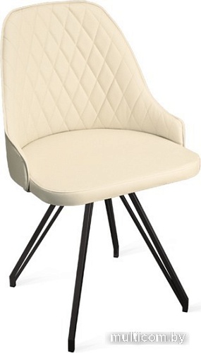 Стул Трия Гранд К4 (черный муар/кожзам Polo Cream)