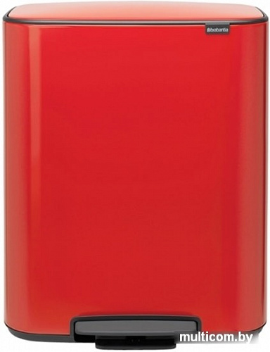 Brabantia Bo Pedal Bin 2 x 30 л (пламенно-красный)