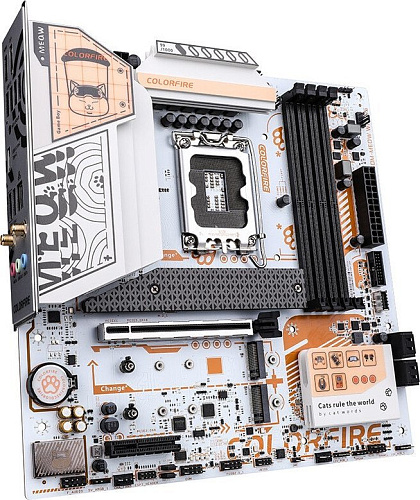 Материнская плата Colorful Colorfire B760M-Meow WiFi D5 Orange