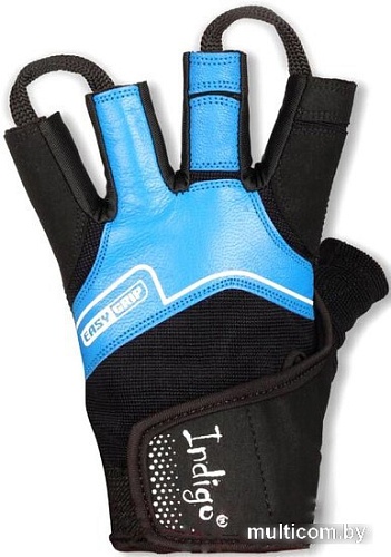 Перчатки для фитнеса Indigo SB-16-8128 (L, черный/синий)