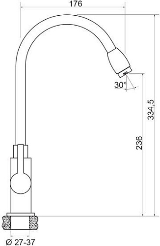 Смеситель Argo 25-03L (базальт)